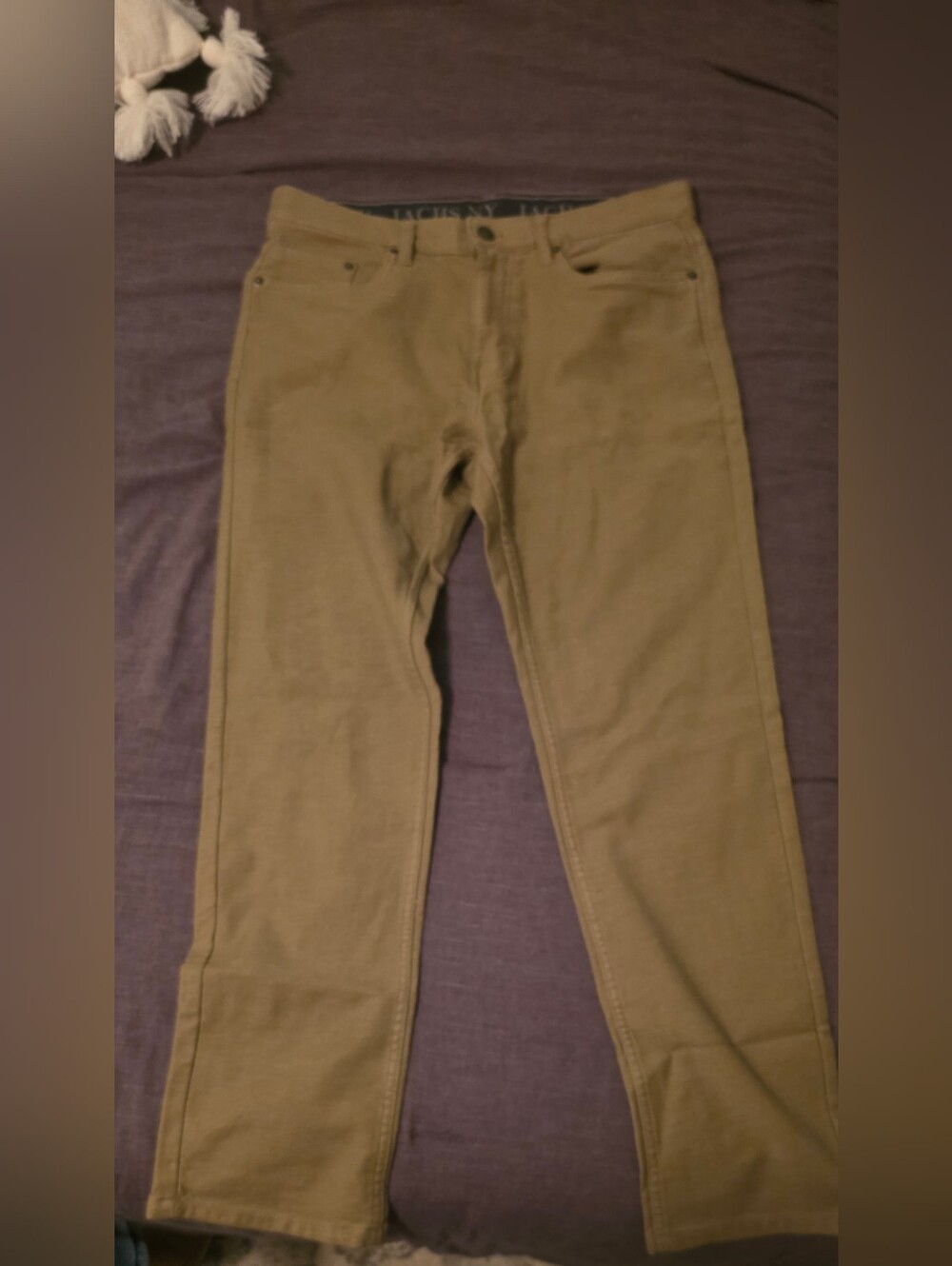 Slim Straight Men's Jeans in Khaki